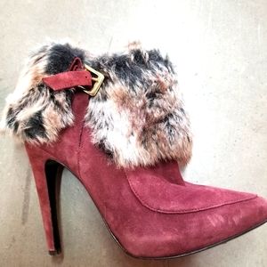 Via Spiga faux fur cuff boots